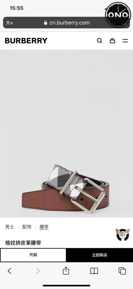 138 ONO burberry belt 2025 new arrival top version & factory direct